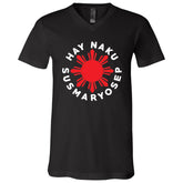 Hay Naku Susmaryosep Red Sun Unisex Jersey V-Neck T-Shirt